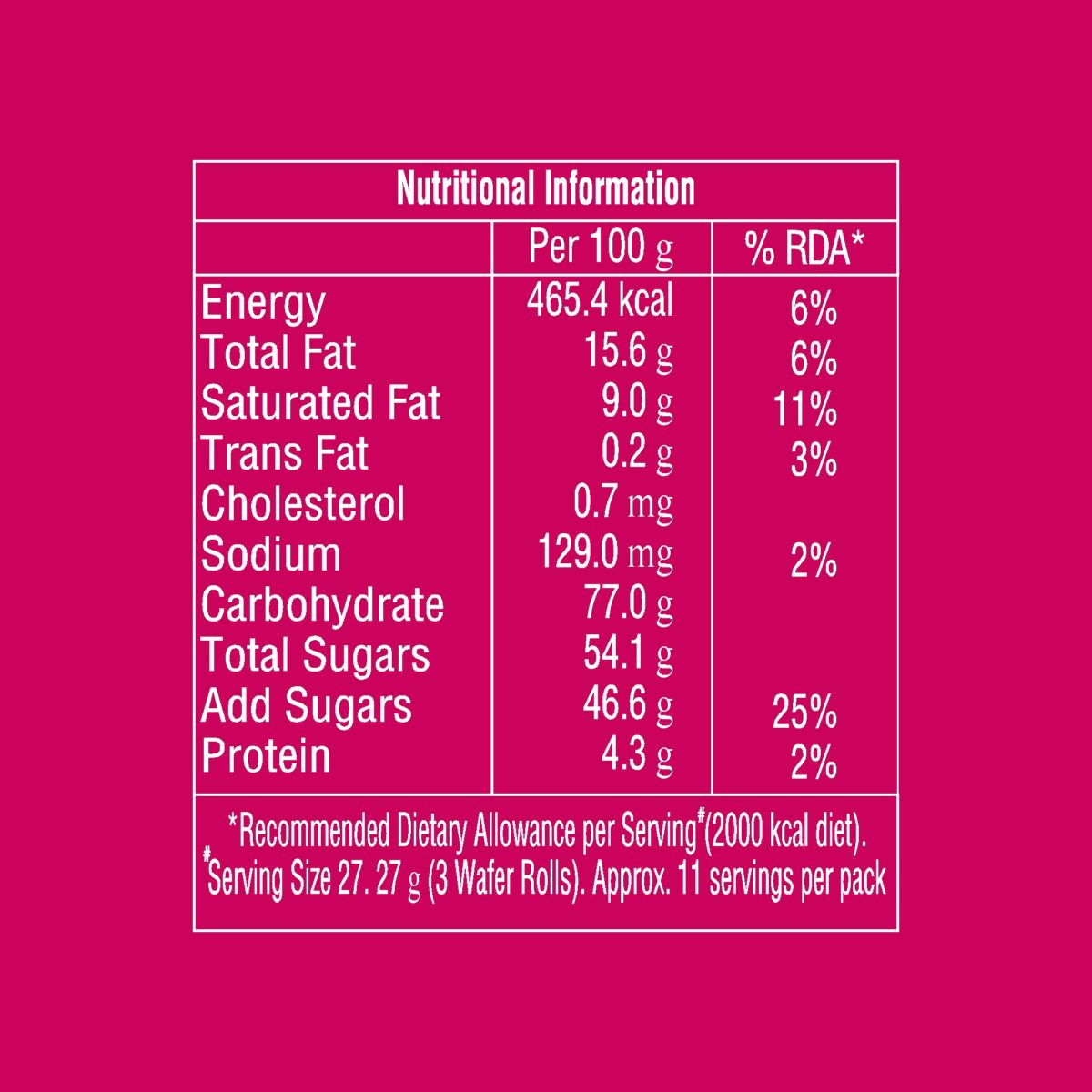 Waffy Rolls Strawbery Tin 300g | Dukes Waffer - Waffy - Image 2