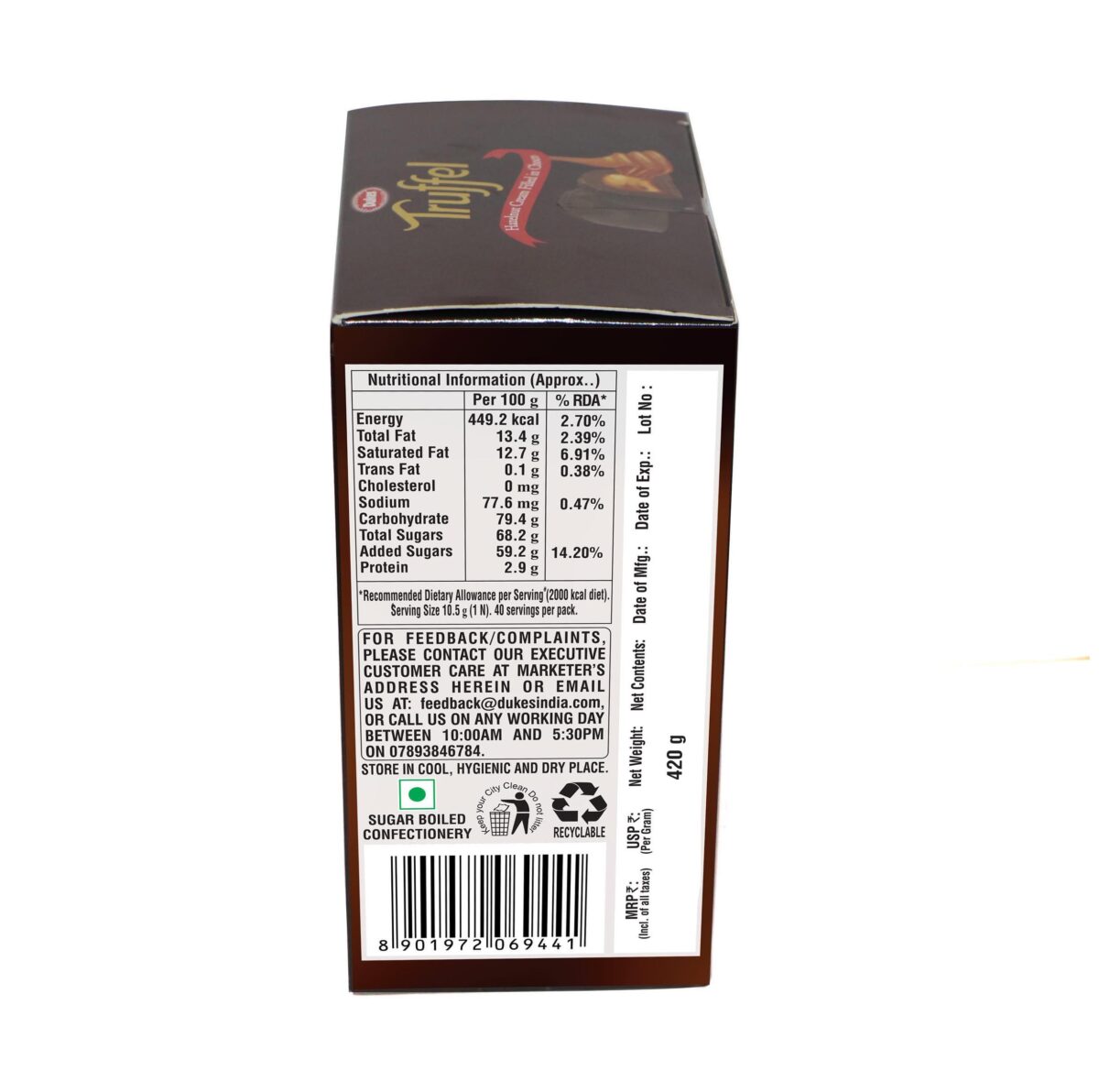 Truffel (Hazelnut) - Pack 1 420g | Dukes Chocolate - Chocolate - Image 2